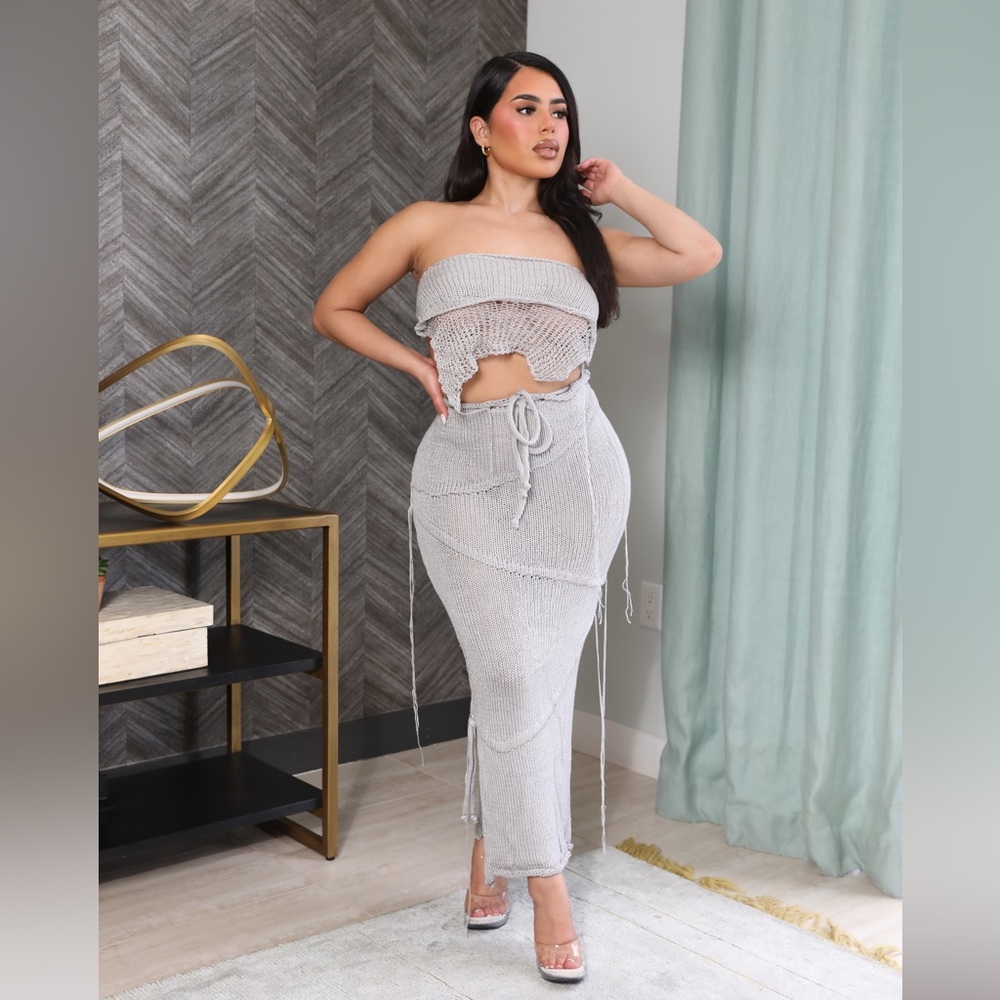 Paradise in grey two piece set
